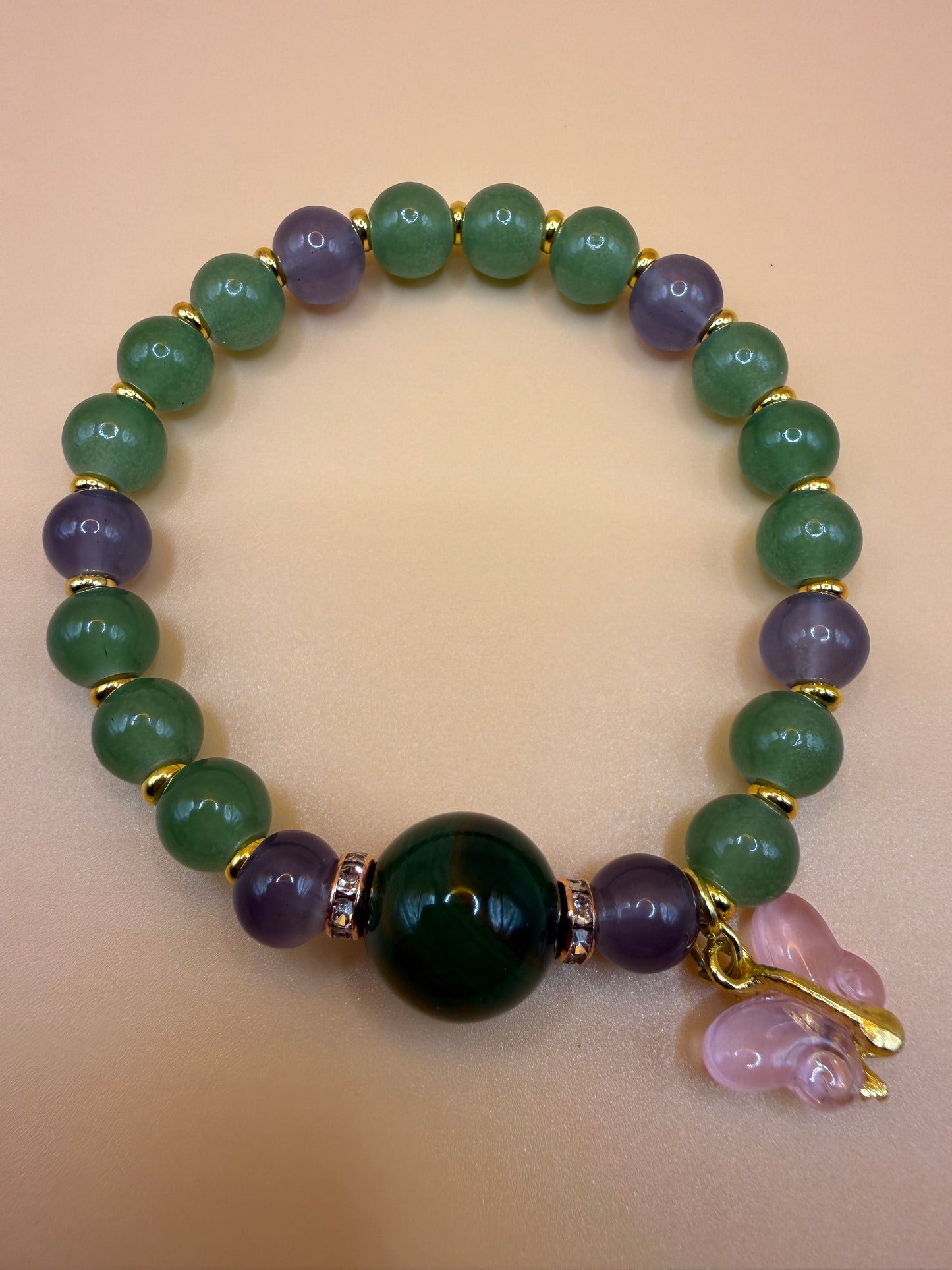 A&S Butterfly Dream Natural Crystal Bracelet