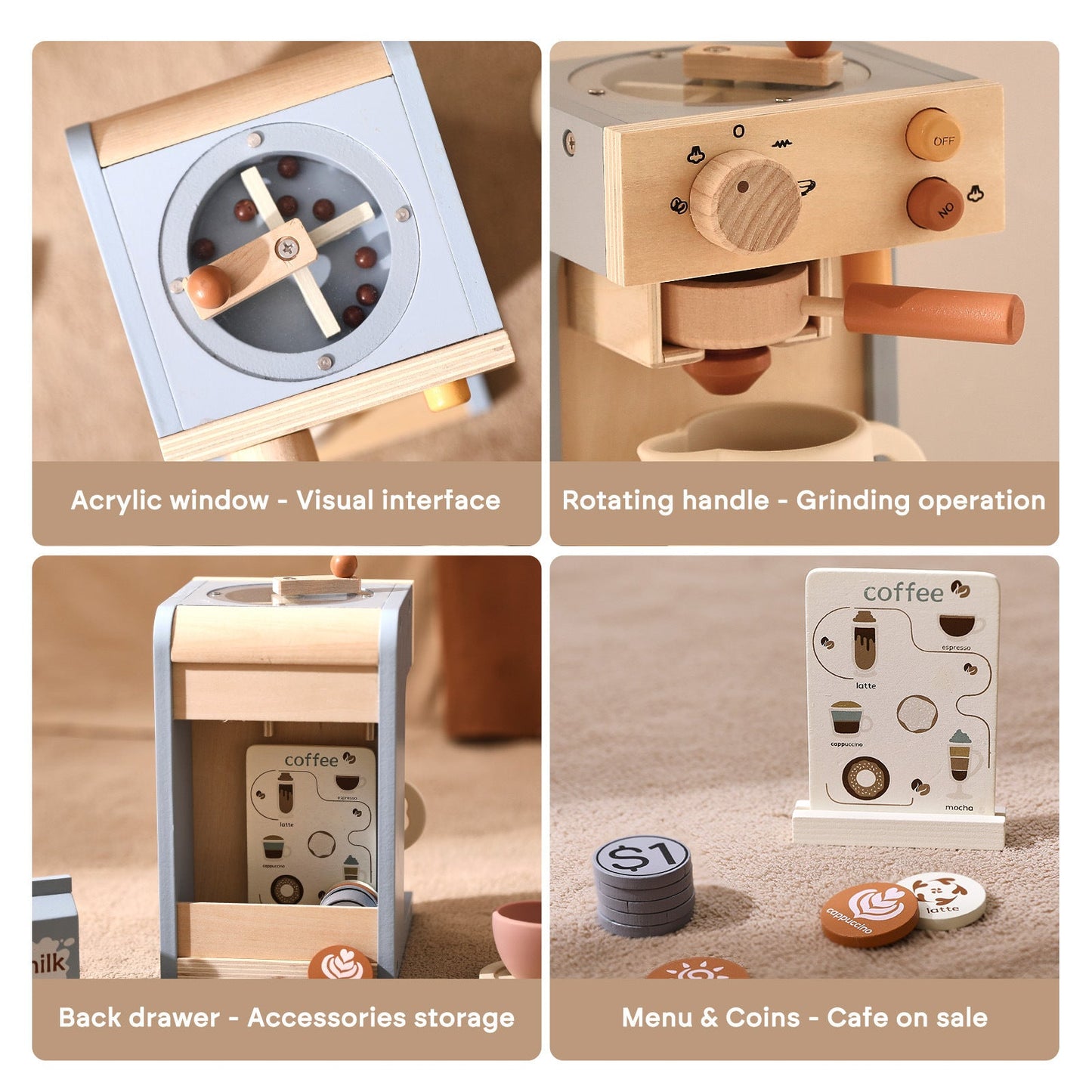 Mini Kitchen Coffee Machine Model Toys A&S Collection