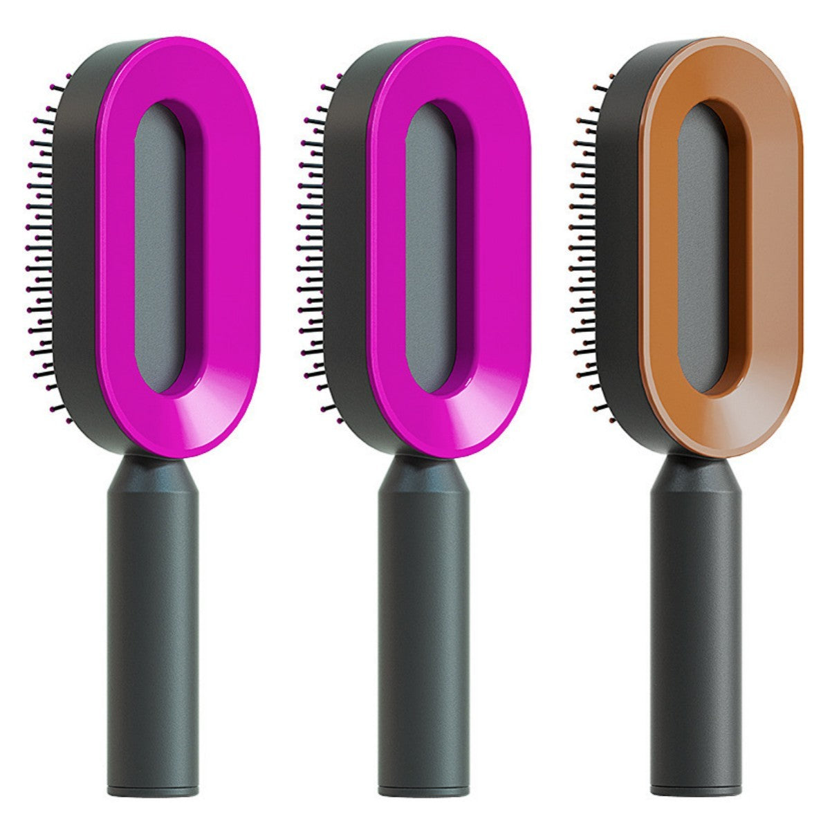 Self Cleaning Hair Brush For Women One-key Cleaning Hair Loss Airbag Massage Scalp Comb Anti-Static Hairbrush CJ