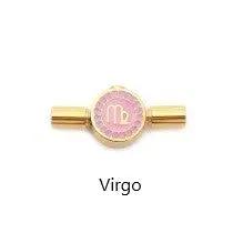 Elegant Constellation Bracelet: Stainless Steel and Leather, Preserved Color Design A&S Collection