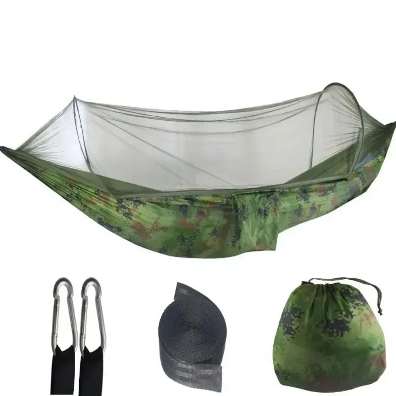 2 Person Outdoor Camping Hammock with Mosquito Net Portable Comfortable Sleeping Tent Hammock Outdoor Furniture Bed A&S Collection