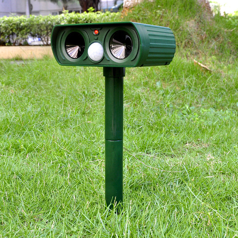 Eco-friendly Solar-Powered Ultrasonic Animal Repeller for humane wildlife control. A&S Collection
