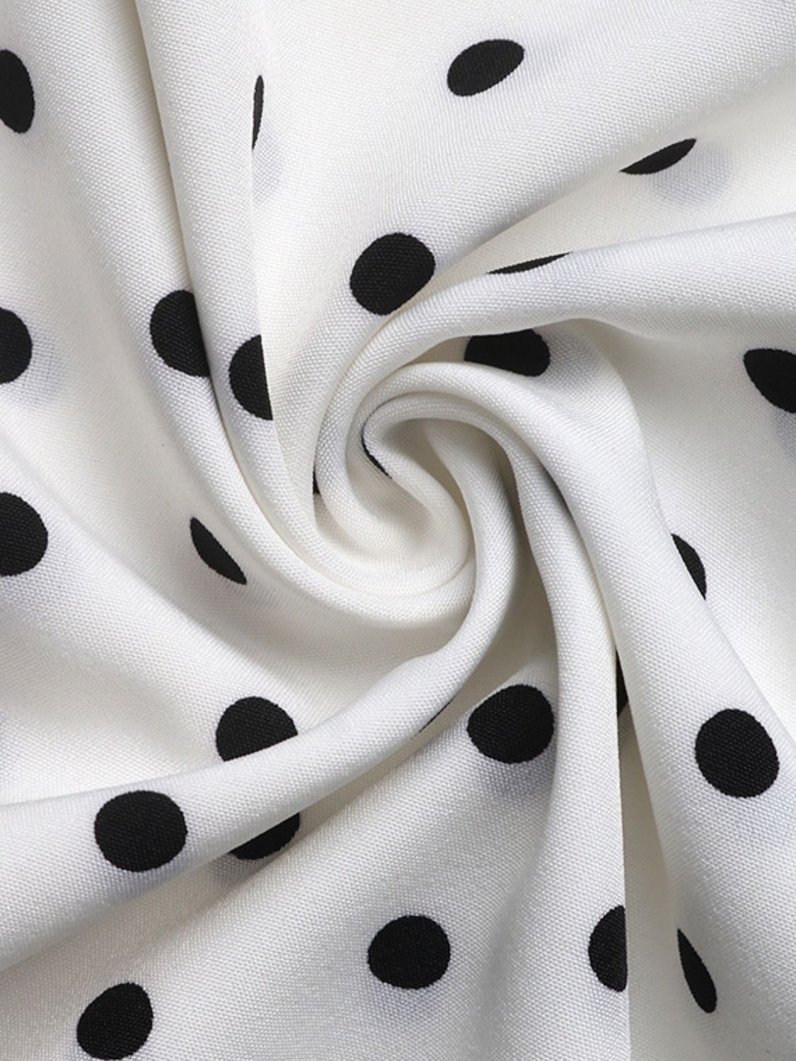 Perfee Bow Front Polka Dot Sleeveless Midi Dress.