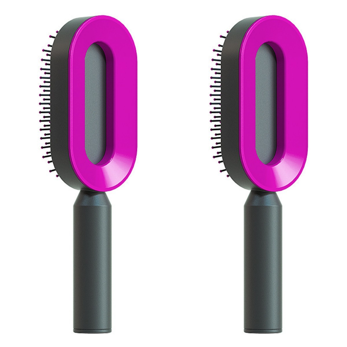 Self Cleaning Hair Brush For Women One-key Cleaning Hair Loss Airbag Massage Scalp Comb Anti-Static Hairbrush CJ