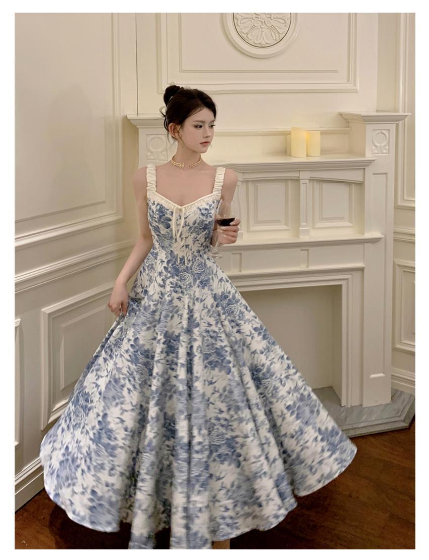 Fashion Retro Women Floral Strap Dress A&S Collection