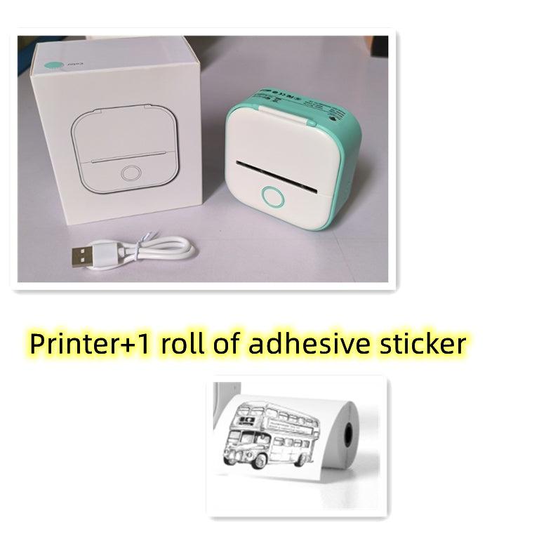 Portable Mini Thermal Label Printer: Home Photo Printer and Student Study Aid with Bluetooth Compatibility – Ideal for Price Tags and Error Correction A&S Collection