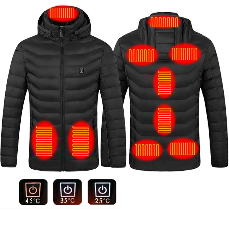 New Heated Jacket Coat USB Electric Jacket Cotton Coat Heater Thermal Clothing Heating Vest Men's Clothes Winter A&S Collection