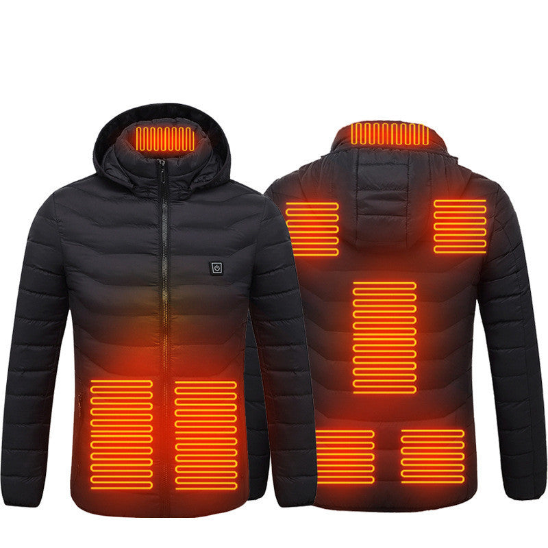 New Heated Jacket Coat USB Electric Jacket Cotton Coat Heater Thermal Clothing Heating Vest Men's Clothes Winter A&S Collection