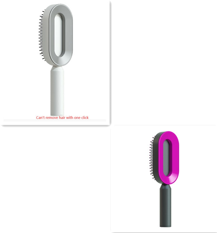 Self Cleaning Hair Brush For Women One-key Cleaning Hair Loss Airbag Massage Scalp Comb Anti-Static Hairbrush CJ