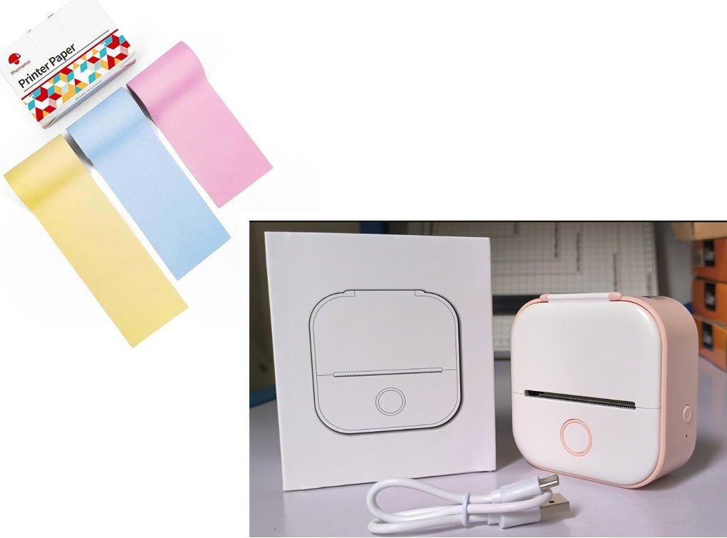Portable Mini Thermal Label Printer: Home Photo Printer and Student Study Aid with Bluetooth Compatibility – Ideal for Price Tags and Error Correction A&S Collection