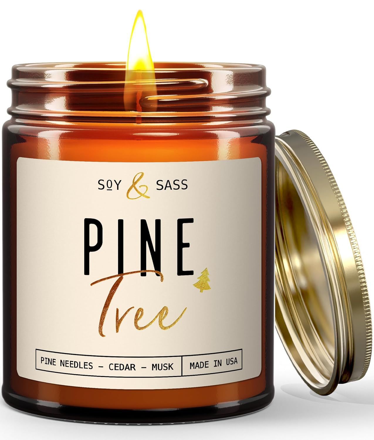 Pine Scented Candle - Natural Home Fragrance for Relaxation & Cozy Ambiance CJ