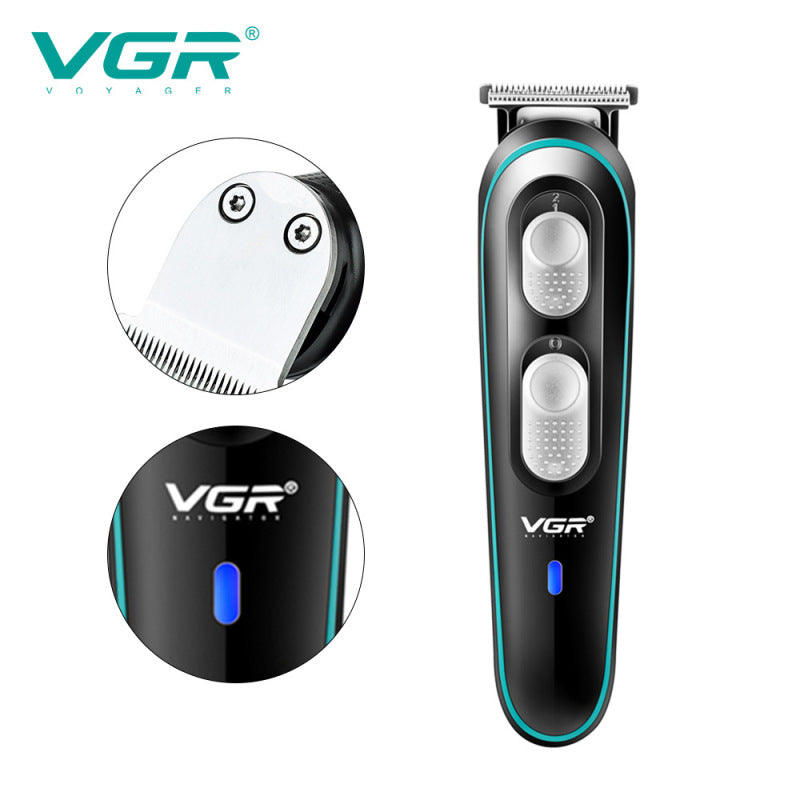 VGR V-0551 Professional Hair Trimmer Kit with USB charging, comb attachments, and accessories. A&S Collection