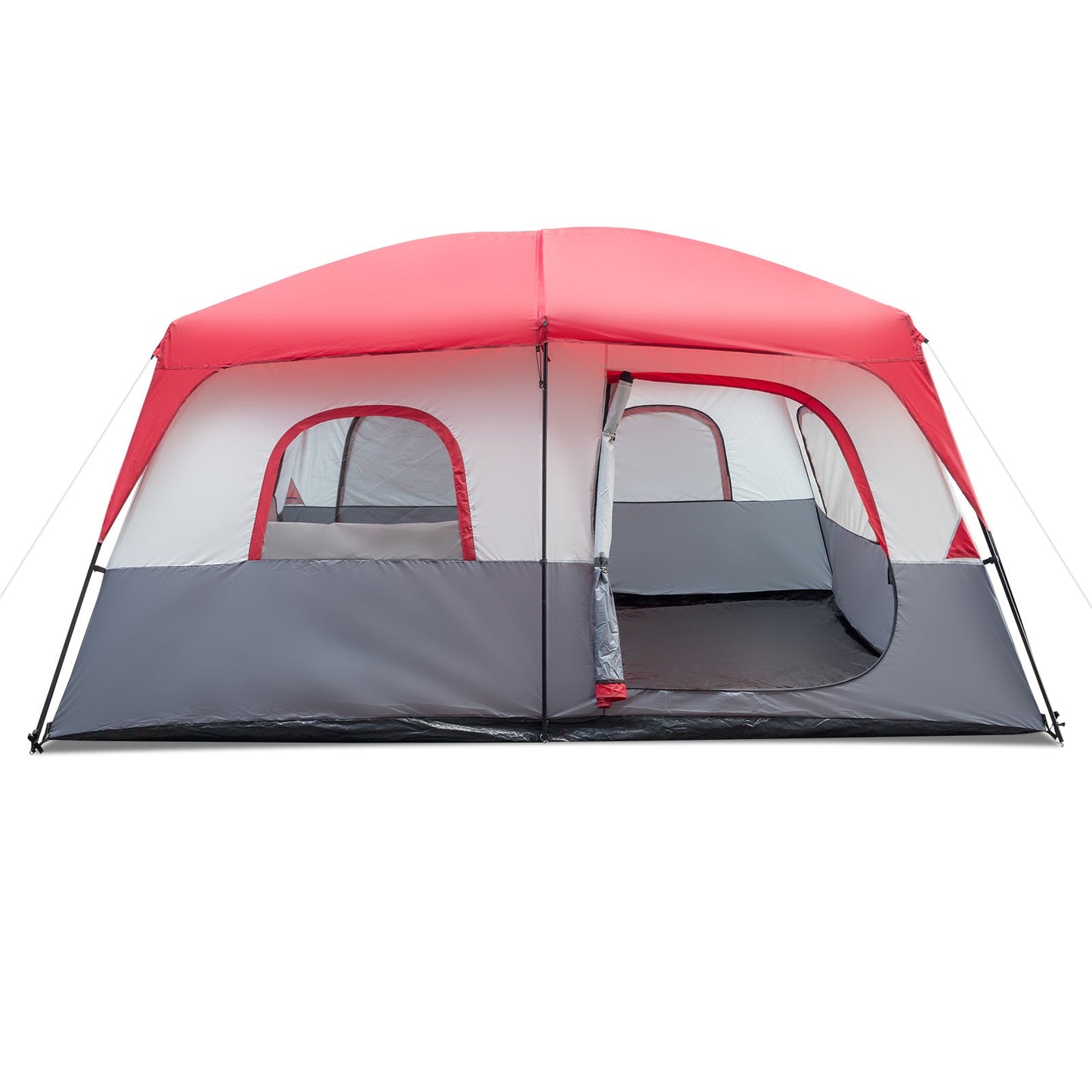 Red And White Camping Tent 430x430x210cm A&S Collection