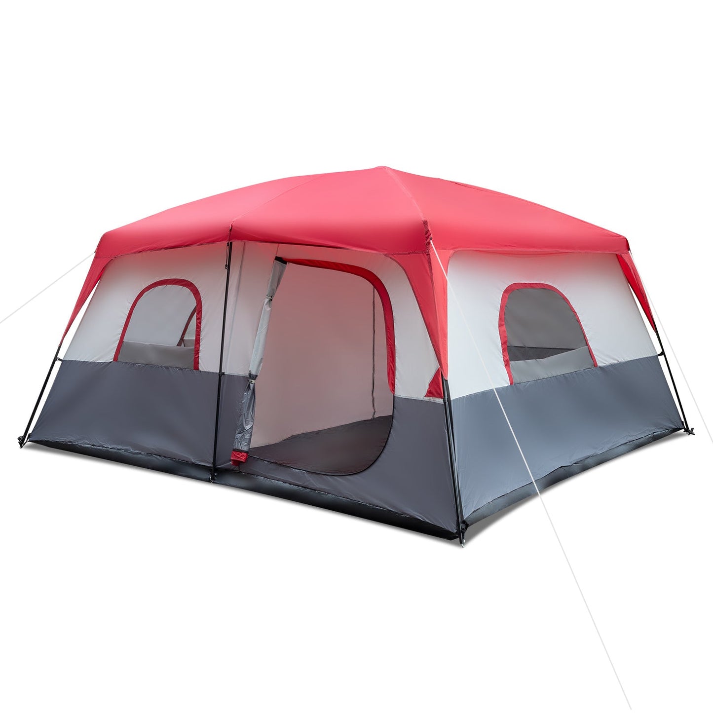 Red And White Camping Tent 430x430x210cm A&S Collection