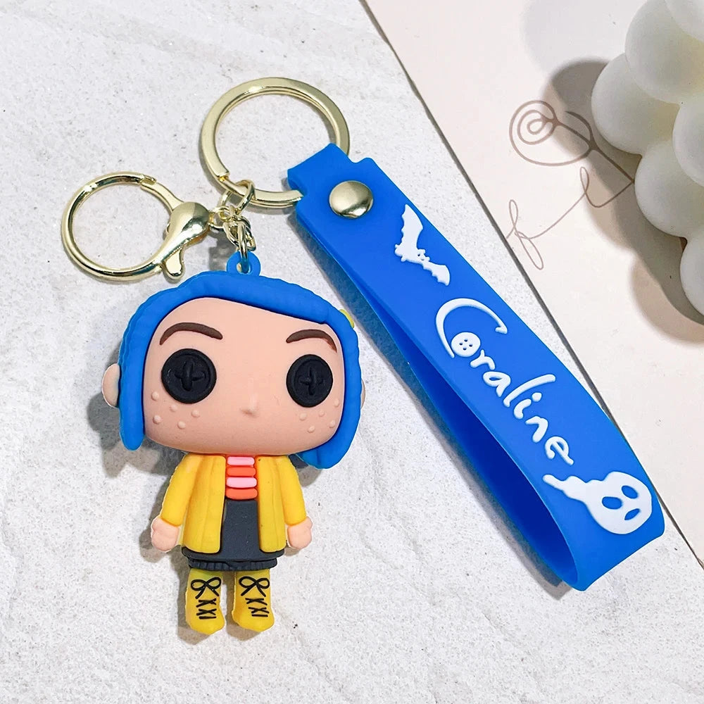 New Mother Ghost keychain necklace Caroline cartoon character keychain cartoon creative pendant A&S Collection