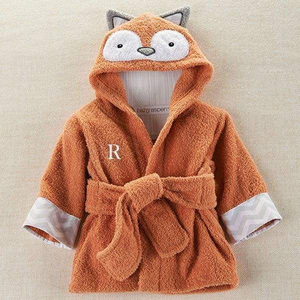 Rub-a-Dub Fox in the Tub Hooded Spa Robe Orange Deianeira