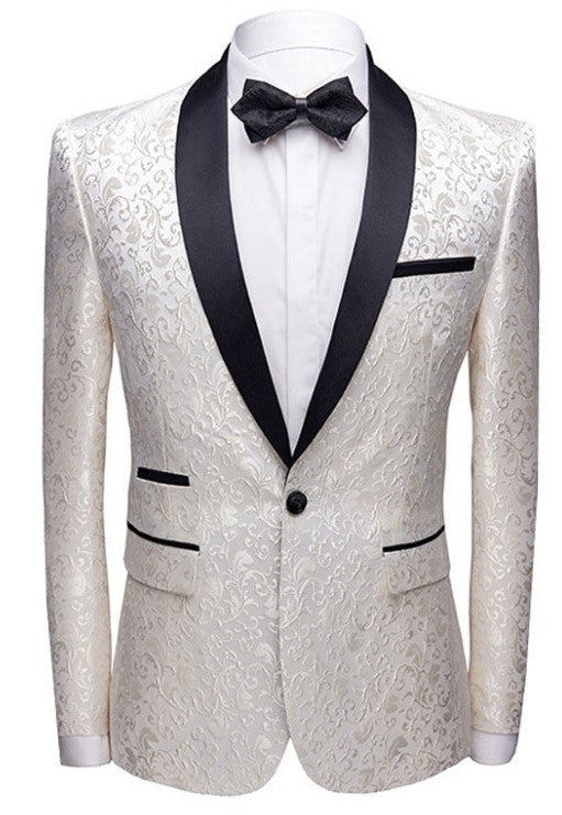 A dapper man in a classic tuxedo exudes elegance and charm for a perfect evening out.