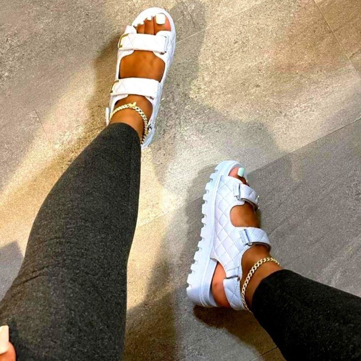 Chic summer style sandals perfect for beach outings and sunny adventures.