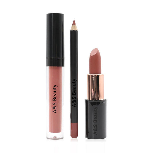 A&S Three-Piece Lipstick Set! 2 (Bundle 8 pcs) Jubilee Beauty