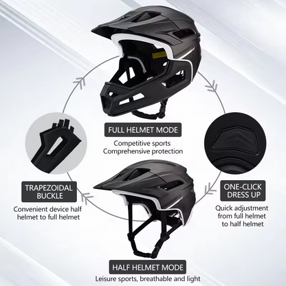 Downhill Cycle MTB Fullface Helmet Detachable Chin Pad Mountain Bike Full Face Helmet For Bike Bicycle Helmet Full Face A&S Collection