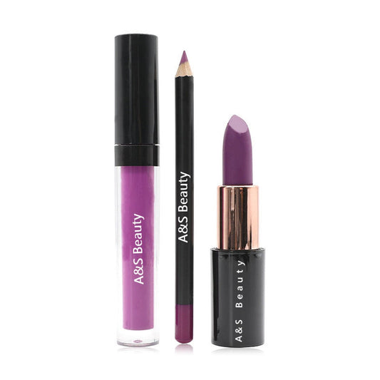 A&S Three-Piece Lipstick Set! 7 (Bundle 8 pcs) A&S Collection