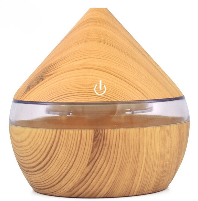 Wood grain essential oil diffuser with LED light, perfect for aromatherapy A&S Collection