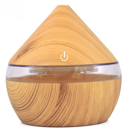 Wood grain essential oil diffuser with LED light, perfect for aromatherapy A&S Collection
