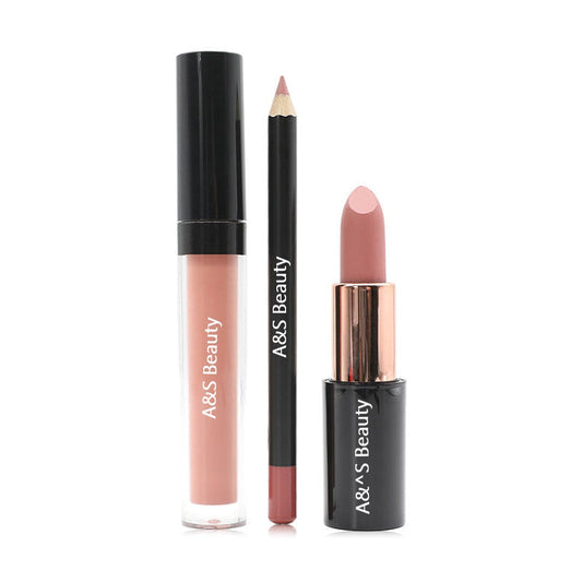 A&S Three-Piece Lipstick Set! 9 (Bundle 8 pcs) Jubilee Beauty