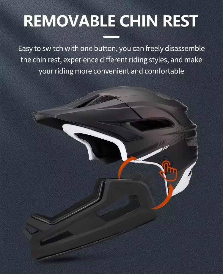 Downhill Cycle MTB Fullface Helmet Detachable Chin Pad Mountain Bike Full Face Helmet For Bike Bicycle Helmet Full Face A&S Collection