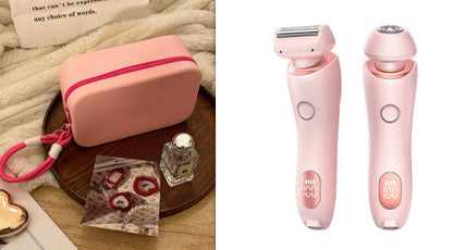 2 In 1 Hair Removal Epilator USB Rechargeable Trimmer Women Body Razor Face Leg Armpit Bikini Hand Pubic Shaver Hair Remover A&S Collection