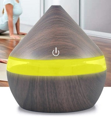 Wood grain essential oil diffuser with LED light, perfect for aromatherapy A&S Collection