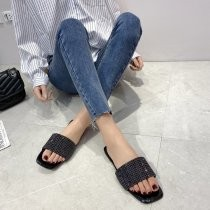 Comfortable square-toe sandals in European and American style A&S Collection