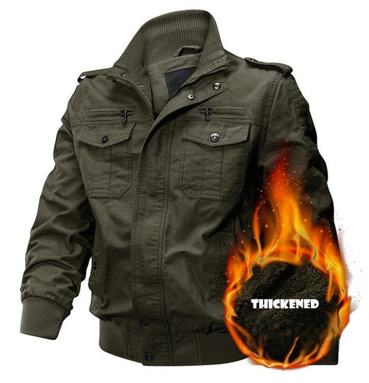 This heavy men's winter jacket features pure cotton and cashmere for warmth and style, ideal for casual workwear A&S Collection