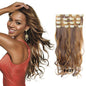 Ultra-realistic long curly hair extensions, invisible and traceless, 7-piece set A&S Collection