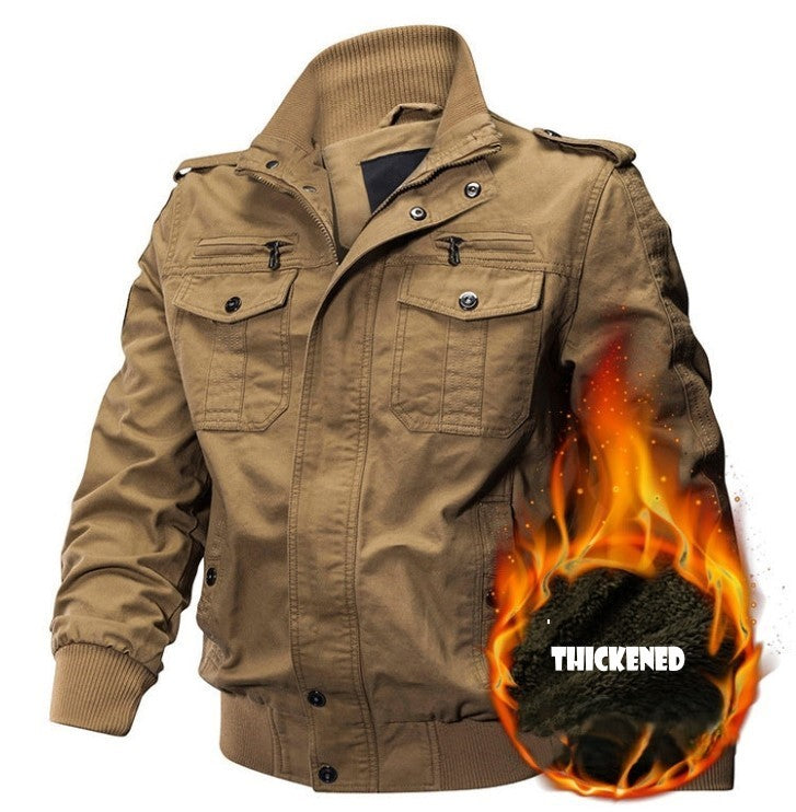 This heavy men's winter jacket features pure cotton and cashmere for warmth and style, ideal for casual workwear A&S Collection
