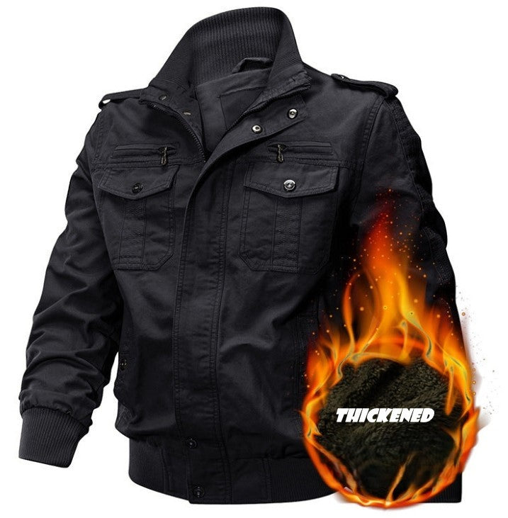 This heavy men's winter jacket features pure cotton and cashmere for warmth and style, ideal for casual workwear A&S Collection