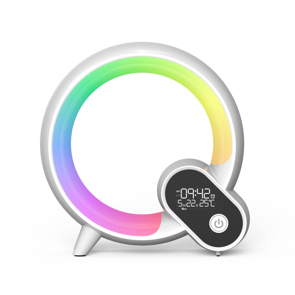 Creative Q Light Analog Sunrise Digital Display Alarm Clock Bluetooth Audio Intelligent Wake-up Q Colorful Atmosphere Light A&S Collection