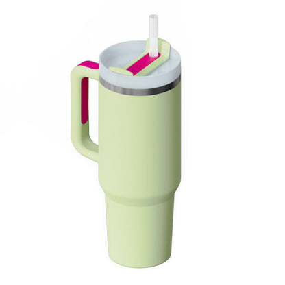 40 Oz Tumbler With Handle Straw Insulated, Stainless Steel Spill Proof Vacuum Coffee Cup Tumbler With Lid Tapered Mug Gifts For Valentine Lover Suitable For Car Gym Office Travel A&S Collection