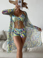 Trendy 3-Piece Bikini Set with Cardigan - Perfect for Summer Beach Style! CJ