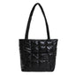 Plaid cloud tote: large, chic commuter bag. A&S Collection