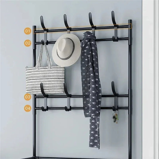 Clothes Hat Hangers Shoe Rack Multi-ayer Shoe Rack Simple Floor Shoes and Hat Racks Load-bearing Living Room Organizer Shelf A&S Collection