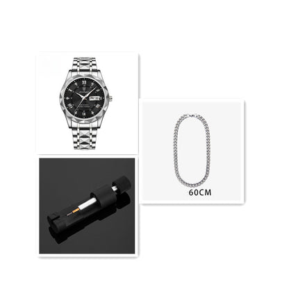 Men's Waterproof Double Calendar Luminous Quartz Watch A&S Collection