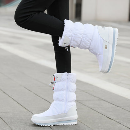 Winter New Plus Velvet Thick Cotton Shoes Thermal Middle Tube Waterproof Non-slip Boots A&S Collection