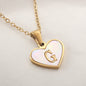 26 Letter Heart-shaped Necklace White Shell Love Clavicle Chain Fashion Personalized Necklace For Women Jewelry Valentine's Day A&S Collection