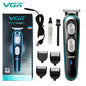 VGR V-0551 Professional Hair Trimmer Kit with USB charging, comb attachments, and accessories. A&S Collection