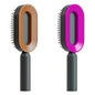Self Cleaning Hair Brush For Women One-key Cleaning Hair Loss Airbag Massage Scalp Comb Anti-Static Hairbrush CJ