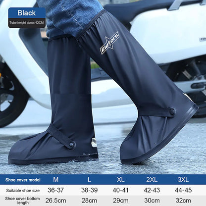 High Tube Rain Shoe Covers Hot Sell Creative Waterproof Reusable Motorcycle Cycling Bike Rain Boot Rainproof Shoes Cover A&S Collection