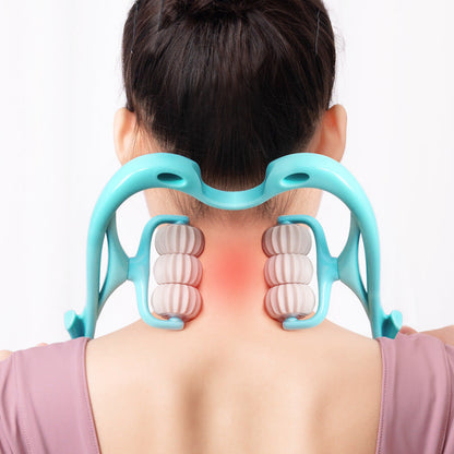 Multifunctional Manual Six-wheel Neck Massager Massage Relieve Roller Massage Tool A&S Collection