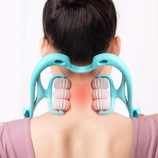 Multifunctional Manual Six-wheel Neck Massager Massage Relieve Roller Massage Tool A&S Collection