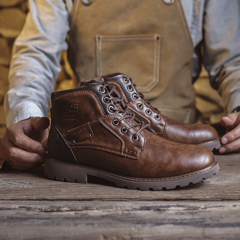 Retro British Style Leather Boots A&S Collection